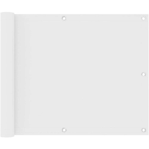 Balkonski zastor bijeli 75 x 600 cm od tkanine Oxford Slike