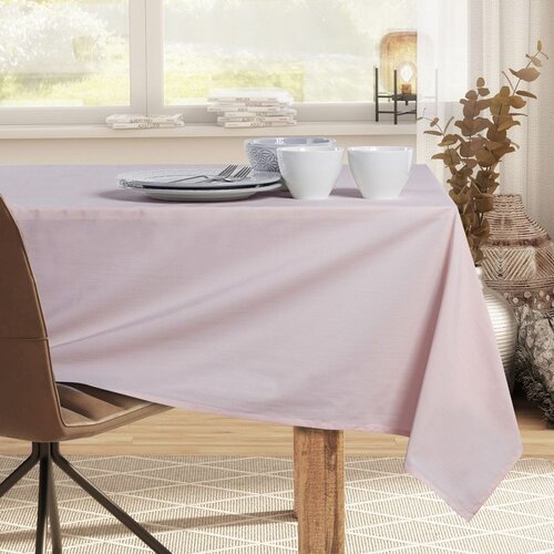 DecoKing stolnjak Pure 140x300 cm, puderasto roza Slike