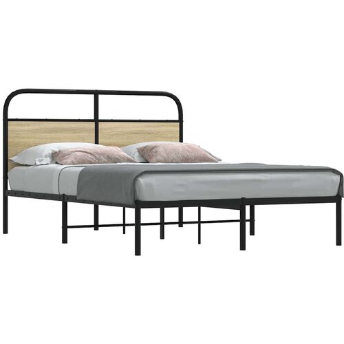  Posteljni okvir brez vzmetnice 135x190 cm sonoma hrast inž. les, (21608775) Slike