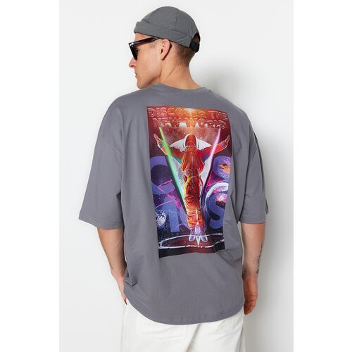 Trendyol T-Shirt - Gray - Oversize Slike