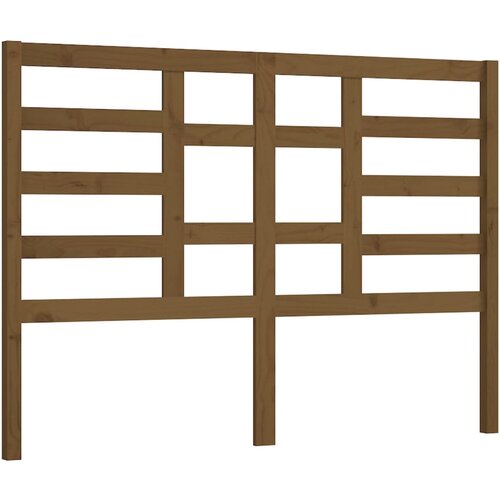 Maison Chic posteljno vzglavje - vzglavna omarica - nočna omarica medeno rjavo 126x4x104 cm trdna borovina, (21707067) Cene