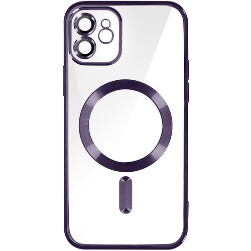 AVIZAR MagSafe ovitek za iPhone 12 Silikonska za&amp;scaron;cita kamere Outline Chrome vijolicna, (20575193) Slike