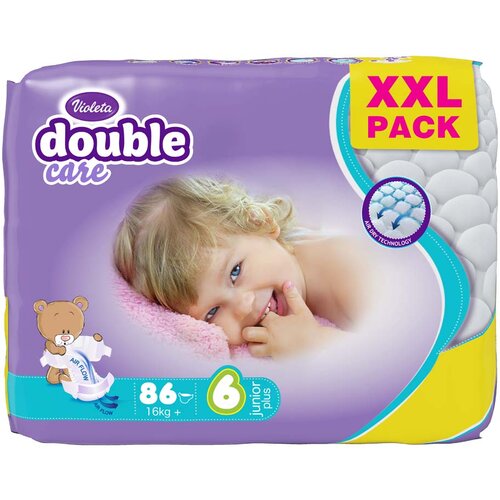 Violeta plenice Double Care Air Dry za enkratno uporabo 6 Junior + (16 kg+), 86 kos 100487 Cene