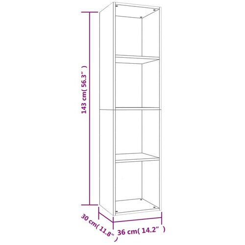  Knjižna / TV omara sonoma hrast 36x30x143 cm iverna plo&amp;scaron;ča, (20622737) Slike