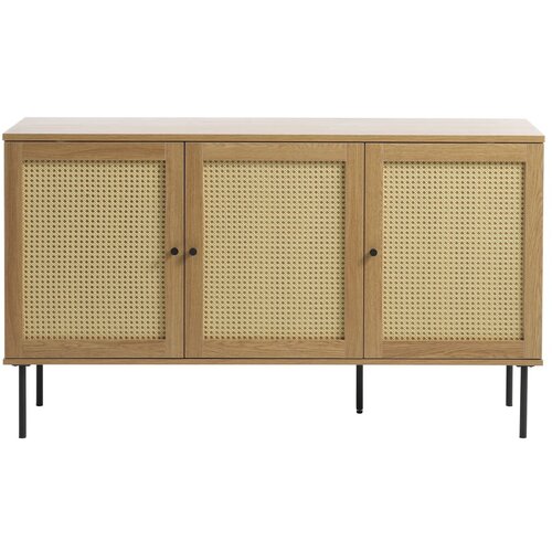 Unique Furniture Niska komoda u dekoru hrasta u prirodnoj boji 140x80 cm Pensacola – Cijene