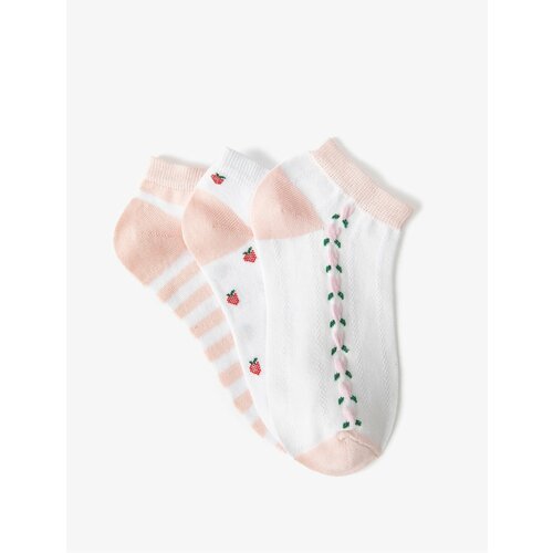 Koton 3-Piece Set of Booties Socks Floral Pattern Slike