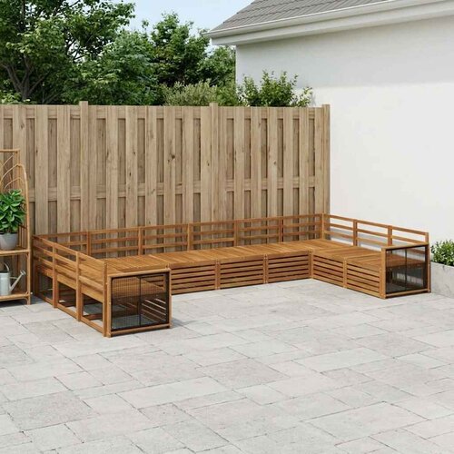  Setovi sofa 10 pcs Čvrsto drvo akacije Slike