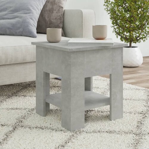VidaXL Klubska mizica betonsko siva 40x40x42 cm konstruiran les Slike