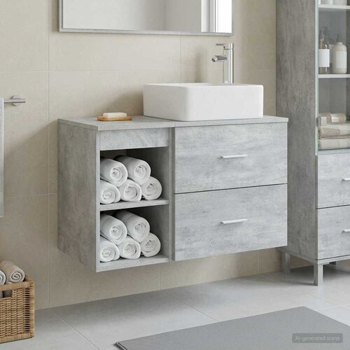  Set namje&scaron;taja za kupaonicu 2 pcs Betonska siva Cene