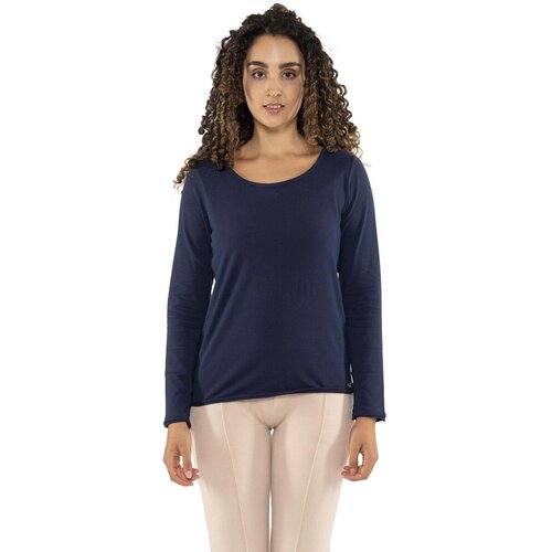 Leone 1947 Majice z dolgimi rokavi Woman T-Shirt Long Sleeves Never Without Modra Slike