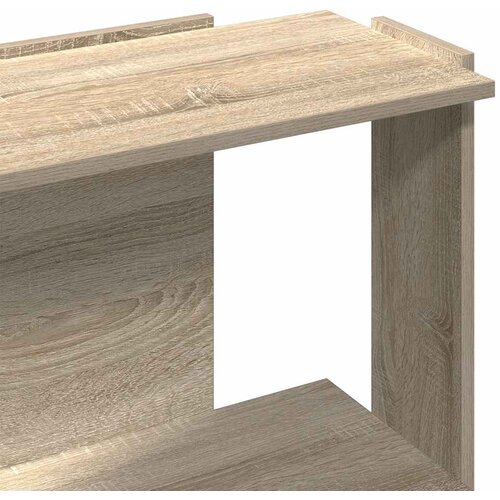  Regal za knjige s 3 razine boja hrasta 60x30x80 cm drveni Slike