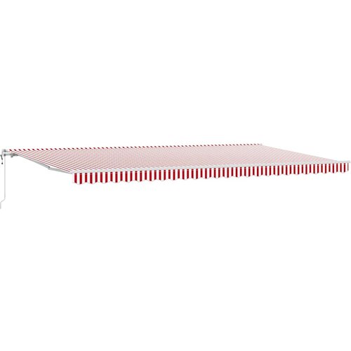  Povlačivi tende Crvena i bijela 600 &amp;times; 350 cm Tkanina i Aluminij Slike