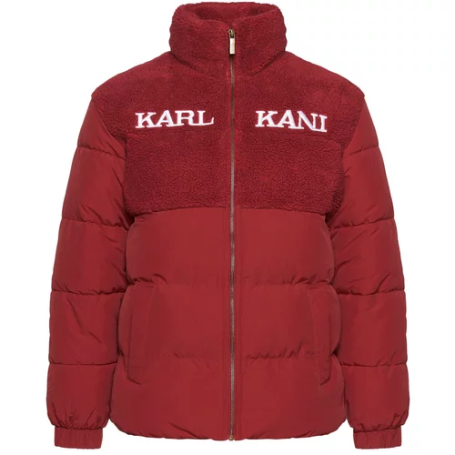 Karl Kani Prehodna jakna 'KM234-011-1' rdeča / temno rdeča / bela