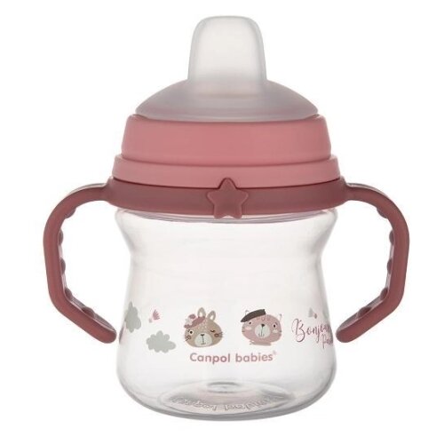 Canpol BABIES SOLJA BONJOUR PARIS 150ml SA SILIKONSKIM KLJUNOM (56612) - PINK (56612_pin) Slike