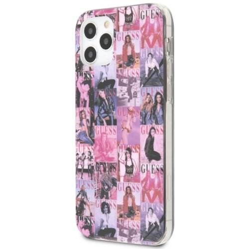 Guess GUHCP12M40MAPI za iPhone 12 / 12 Pro - Newsletter pink Slike