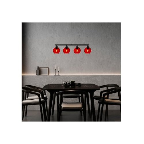 Opviq Luster Benek-15-14431, 80x15x80cm, IP20, Crno-crvena Slike