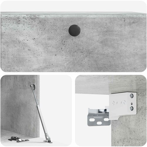  ormar za zid 78,5 x 41 x 30 cm Betonska siva Slike