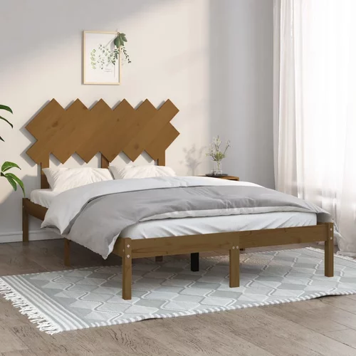 vidaXL okvir za krevet boja meda 120 x 190 cm 4FT mali bračni drveni