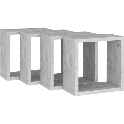  Kockaste zidne police 4 kom siva boja betona 30 x 15 x 30 cm - Beton siva 30 x 15 x 30 cm 4 1 Slike