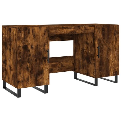 Maison Chic Pisalna miza - Računalniška miza dimljeni hrast 140x50x75 cm inženirski les, (21785388) Cene