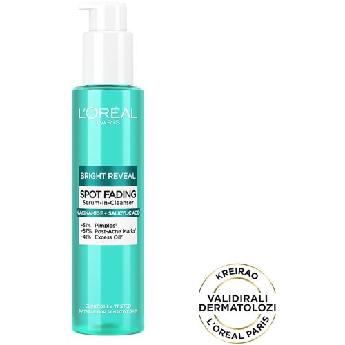 L´Oréal Paris Bright Reveal Spot Fading Serum-In-Cleanser čistilni gel za vse tipe kože 150 ml za ženske Cene