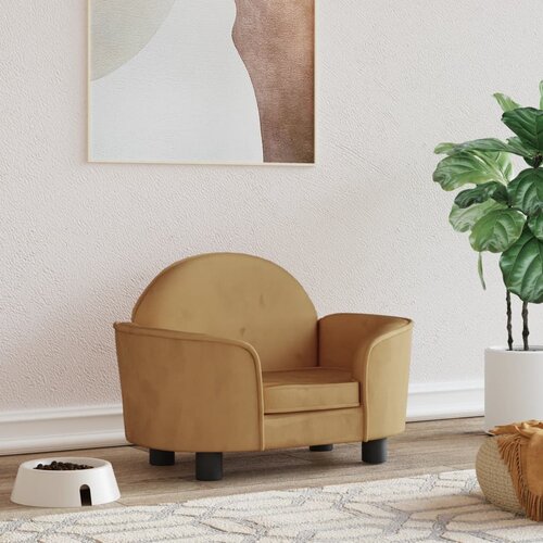 vidaXL Krevet za pse smeđi 66x40x45 cm baršunasti Cijene