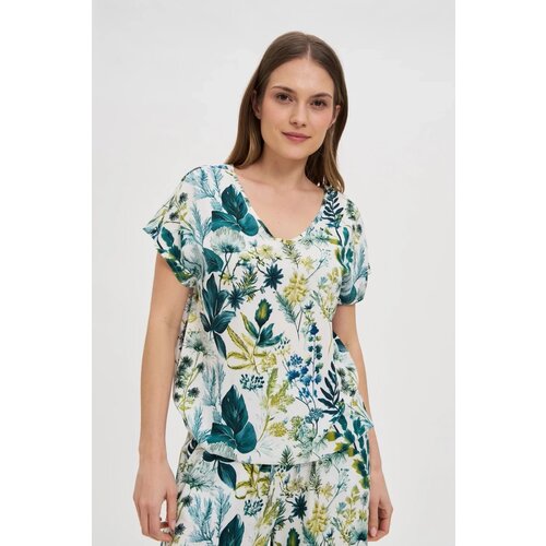 Marisse White Floral Pattern Shirt Cene