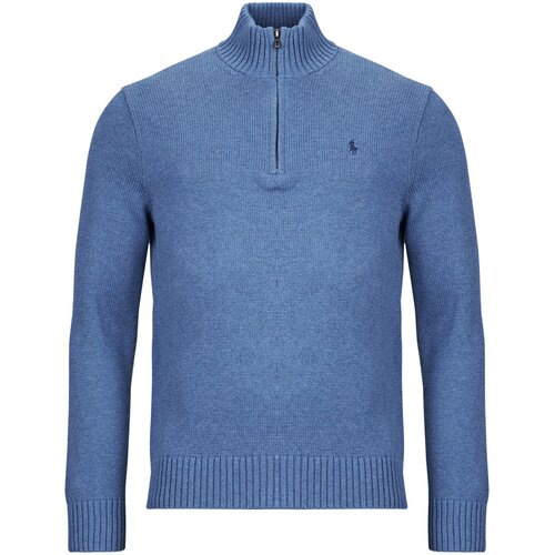 Polo Ralph Lauren Puloverji PULL DEMI ZIP EN COTON Modra Slike