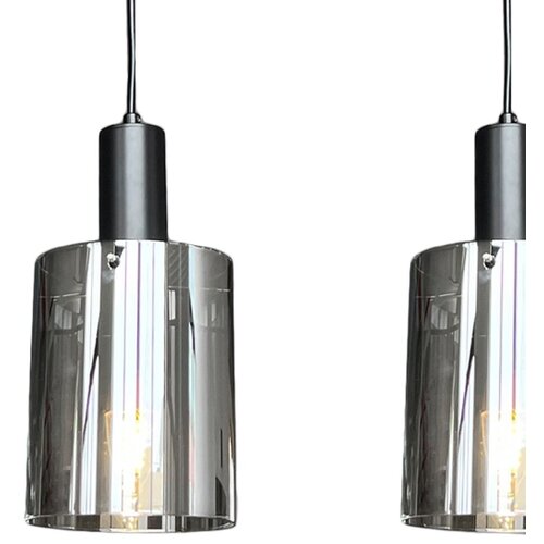  Visilica na sajli ARCADIA 3xE27/60W/230V crna/zadimljena Slike