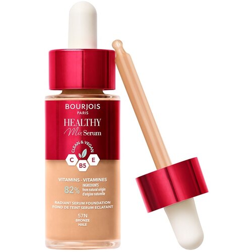 Bourjois Healthy Mix Clean & Vegan Serum puder 30 ml Odtenek 57n bronze halé Cene