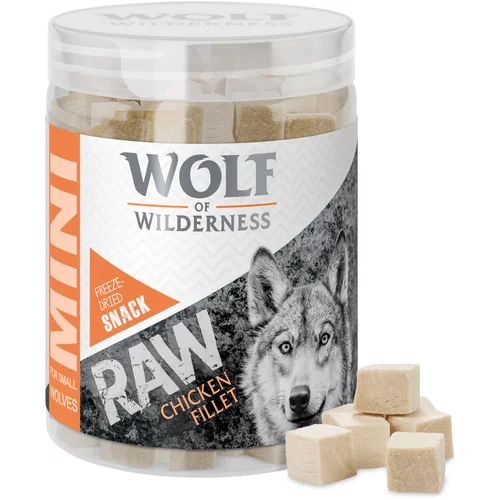 Wolf of Wilderness Ekonomično pakiranje: - RAW grickalice (liofilizirane) - NOVO: Mini pileći file (240 g)