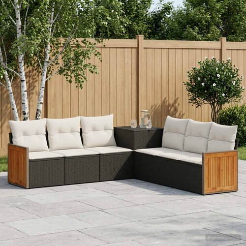  Set sofe 7 kom. Crna i krem-bijela 118 x 62 x 69 cm Cene