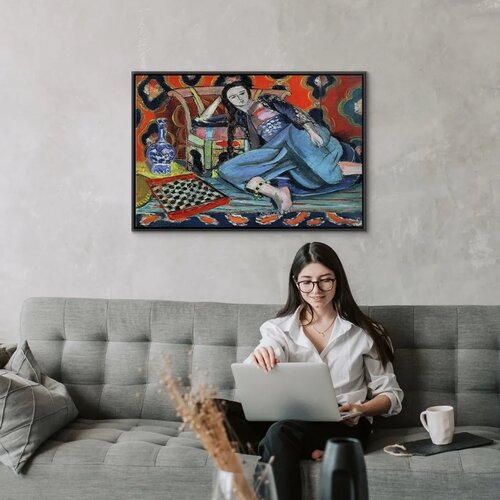  Slika - Henri Matisse &amp;ndash; Odalisque with Turkish Chair 120x80 U crnom drvenom okviru Slike