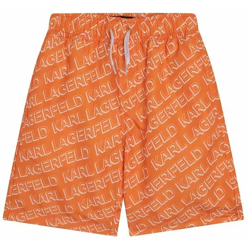 Karl Lagerfeld Otroške kopalne kratke hlače oranžna barva