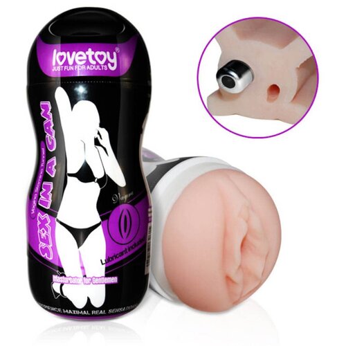  Ve&amp;scaron;tačka vagina u konzervi sa vibracijom &amp;mdash; silikon, 16 cm &amp;mdash; LVTOY00180 Slike
