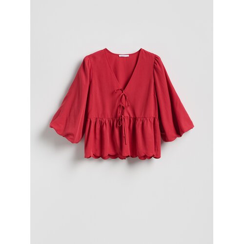 Reserved Bluza s liocelom - crvena Cene
