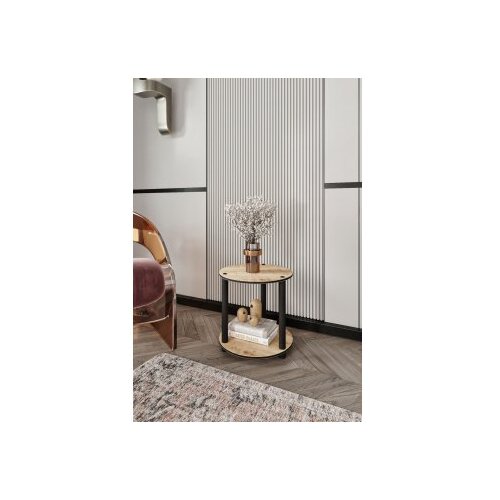 Hanah home sto za kafu bookcase 2 tier round hrast Cene