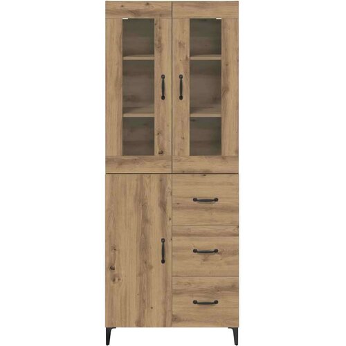 VidaXL Highboard Umjetnički hrast 69,5 x 34 x 180 cm Konstruirano drvo Slike