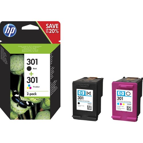 HP N9J72AE Tintapatron pack DeskJet 2050 nyomtat&amp;oacute;hoz, 301 b+c+m+y Slike
