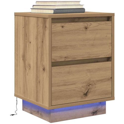 TV ormarić s LED svjetlima boja artisan hrasta 38x34x50 cm Cijene