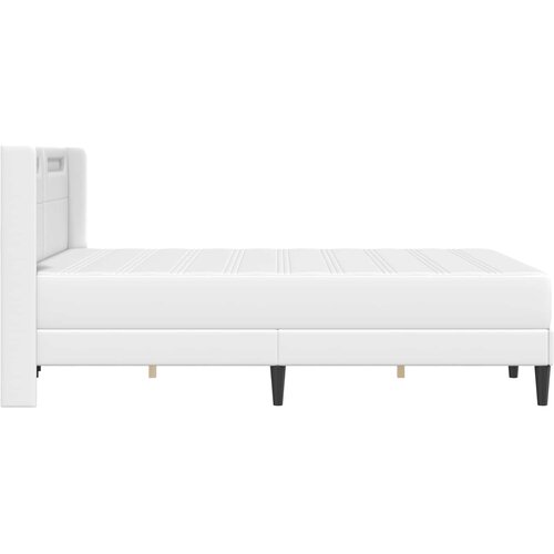  Okvir kreveta s madracem Bijela 160 x 200 cm Umjetna koža Slike
