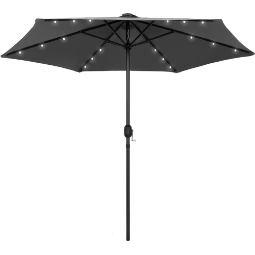 vidaXL Suncobran s LED svjetlima i aluminijskom šipkom 270 cm antracit Cene