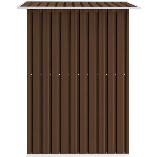 VidaXL Vrtna kućica za pohranu smeđa 204 x 132 x 186 cm čelična Slike