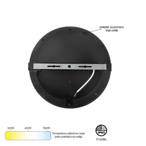  LED PLAFONJERA MONA-200-20W 3000/4000/6500K IP65 CRNA Cene