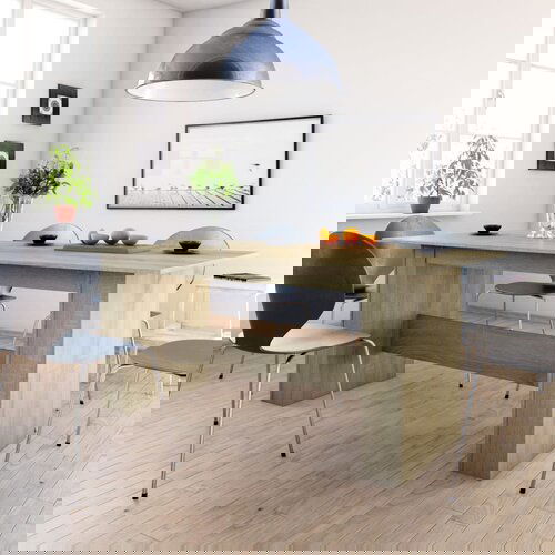  The Living Store Jedilna miza sonoma hrast 180x90x76 cm iverna plošča - Jedilna Miza, (21499532) Cene