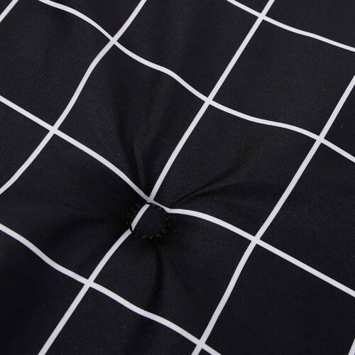  Jastuci za vrtnu stolicu 4 kom crni karirani 40x40x4 cm tkanina Slike