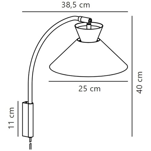 Nordlux zidna lampa dial 1xE27/40W/230V crna Slike