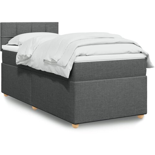 The Living Store Box spring postelja z vzmetnico temno siva 100x200 cm blago - Box Spring Postelja, (21428175) Slike