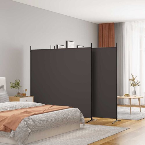 Sobna pregrada s 4 panela smeđa 698 x 180 cm od tkanine Cene