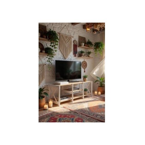 Hanah home TV polica TV Unit Shelf White Slike